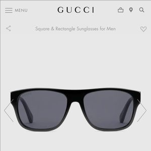 GUCCI Rectangular-frame acetate sunglasses High-polarized